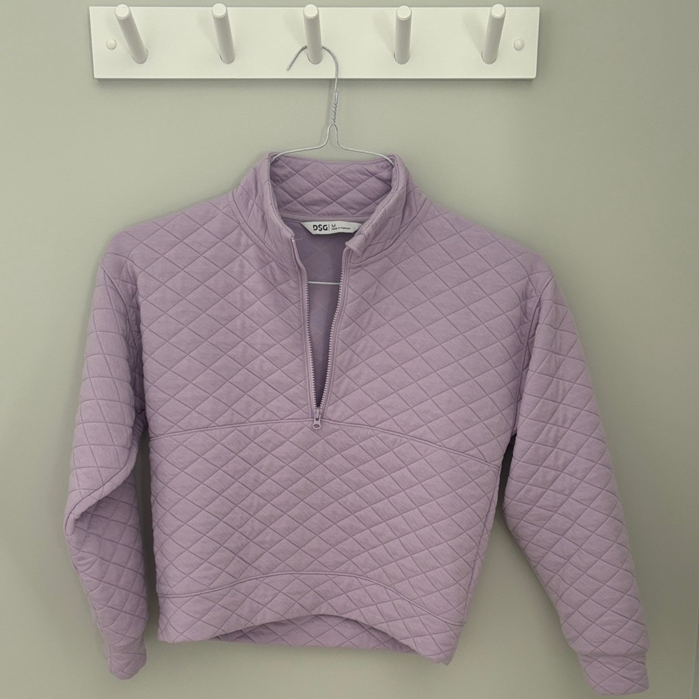 DSG Lavender Quilted Half-Zip Top